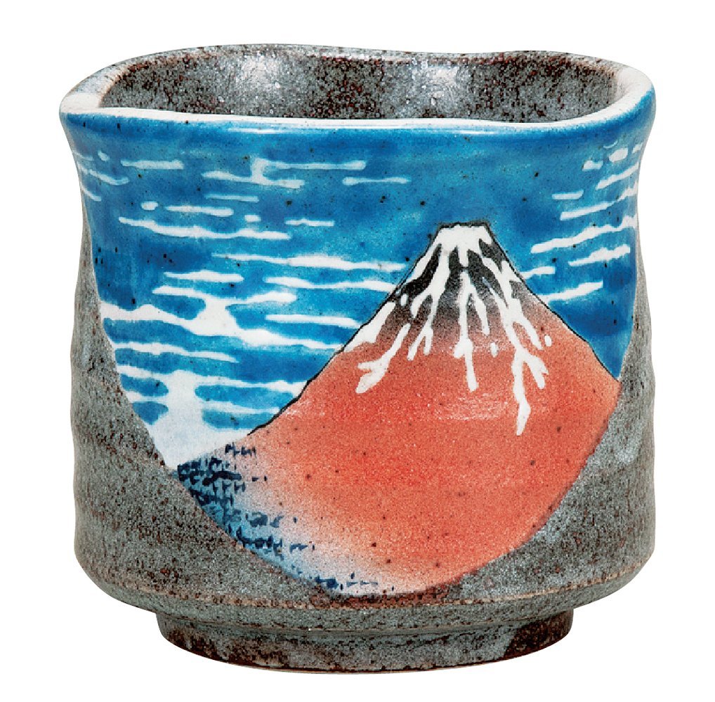 Amazon｜九谷焼 大湯呑 北斎 凱風快晴 K9-726｜湯呑み オンライン通販